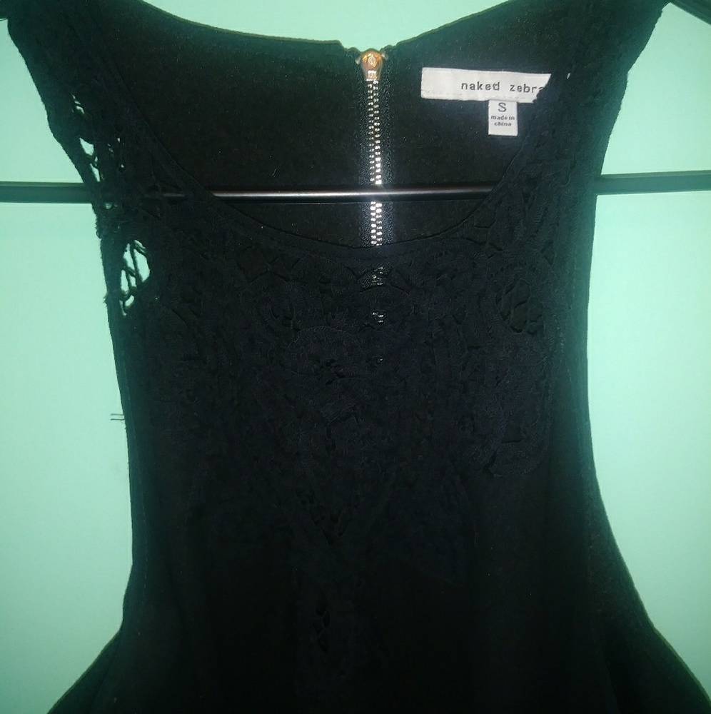 Naked Zebra little black dress